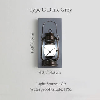Durable outdoor wall light in resin for outdoor spaces