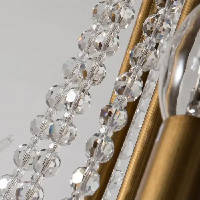 Vintage Candle-Shaped Crystal Staircase Chandelier