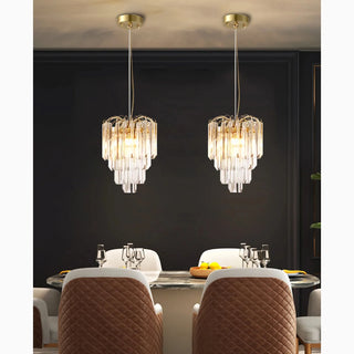 Stylish Luxury Gold Crystal Pendant Chandelier