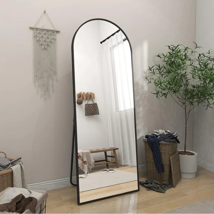 Classic Minimalistic Wall/Floor Mounted Arched Mirror