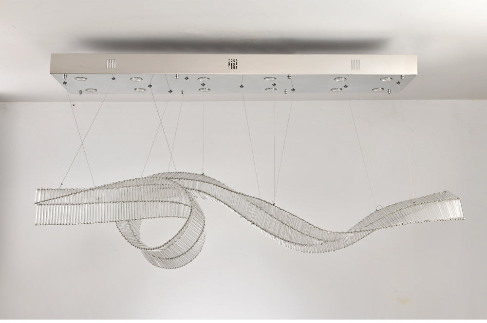 MIRODEMI® Alassio | Creative LED Chandelier in the Shape of Ribbon
