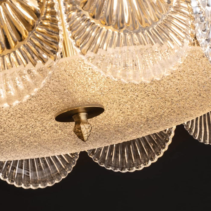 MIRODEMI® Round Copper Vintage LED Pendant Light for Bedroom, Living Room