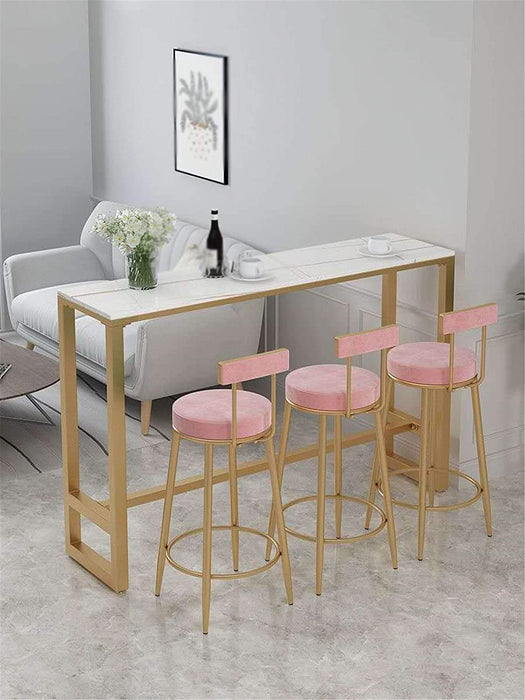 Nordic-Styled Minimalistic Black/Gold Bar Stool with Backrest image | luxury furniture | luxury bar stools | luxury chairs