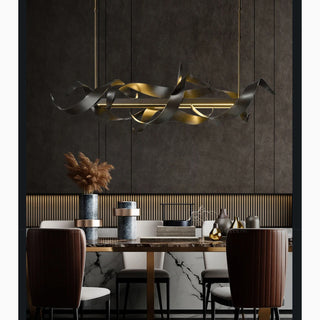 MIRODEMI® Sarnen | Sleek Black Rectangle Chandelier with a Modern Twist