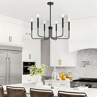 MIRODEMI® Traditional Candle Shaped Pendant Chandelier – Ideal for Kitchen Spaces