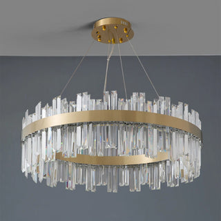 MIRODEMI® Sursee | Glass Drum Chandelier with a Stylish Ceiling Light Design