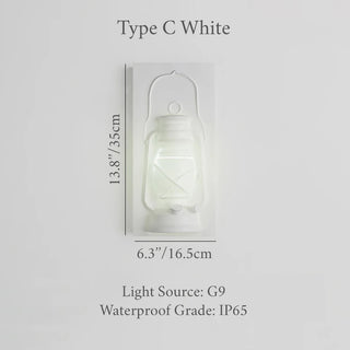 Modern stylish wall light in resin, IP65 waterproof for outdoor spaces