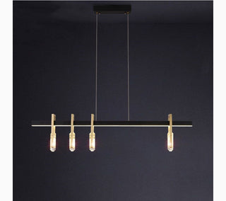 Finale Ligure | Postmodern Copper Crystal Pendant Lamp