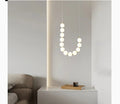 MIRODEMI® Flühli | Sleek LED Pendant Light in Pearl Necklace Design