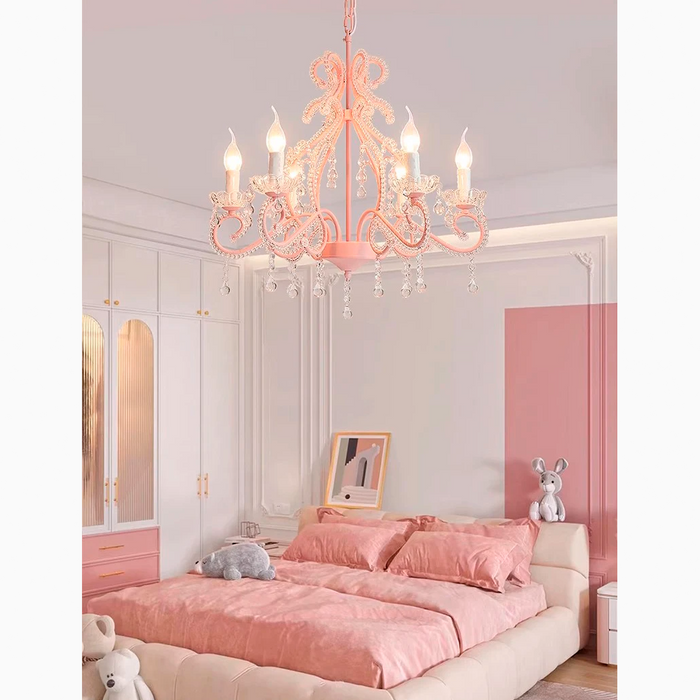 Modern Candle Shaped Children Chandelier for Bedroom