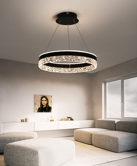 MIRODEMI® Châtel-Saint-Denis | Crystal Chandelier in the Shape of Ring