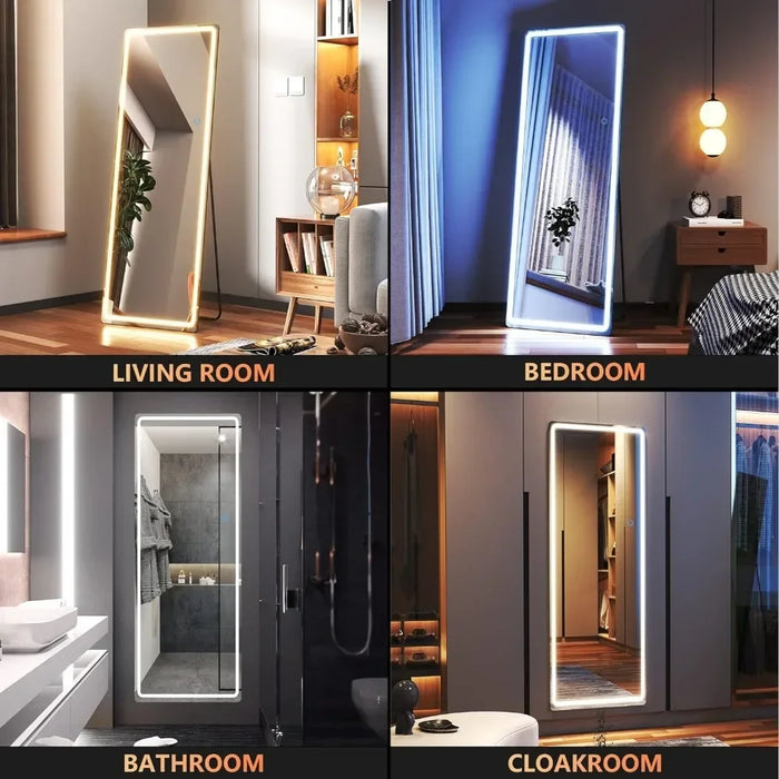 Full-Length Light-Up Free Standing Floor Mirror