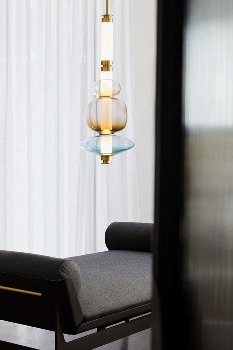 MIRODEMI® Creative Colored Glass Pendant Lamp in a Nordic Style for Restaurant