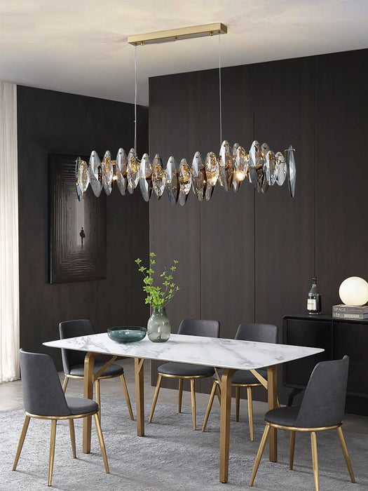 MIRODEMI® Wave design modern crystal light chandelier for kitchen, dining room