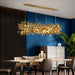 MIRODEMI® LED Chandelier in a Modern Style of Stainless Steel for Dining Room image | luxury lighting | led chandeliers