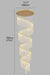 MIRODEMI® Villa Staircase Gold Crystal Pendant Light 80 lights / Warm light