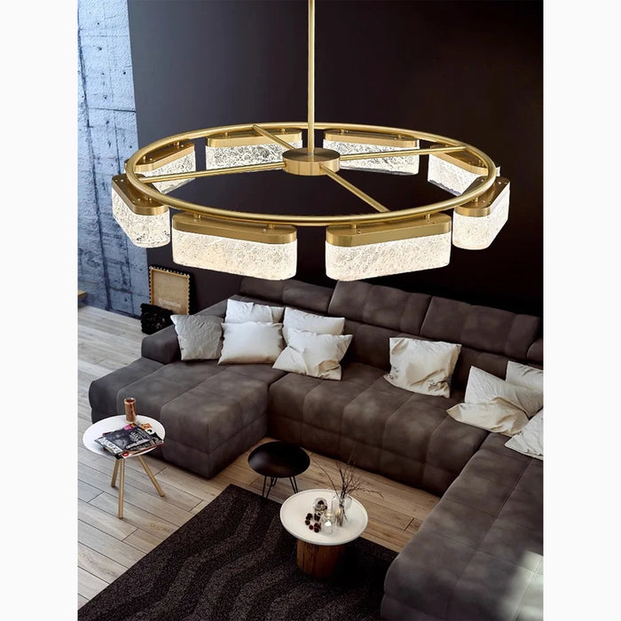 MIRODEMI® Sempach | Modern Drum Blocks LED Ceiling Chandelier