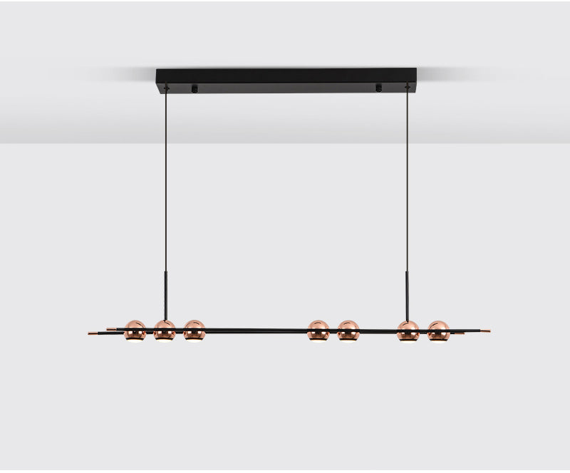 MIRODEMI® Diano Marina | Black Hanging Chandelier with Spheres Design