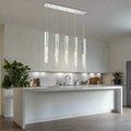 5 Lights - Hanging crystal light fixture for lobby, staircase, loft, stairwell