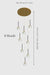 MIRODEMI® Peillon | Gold Crystal Raindrop Glass Ball Chandelier 8 heads / Warm light