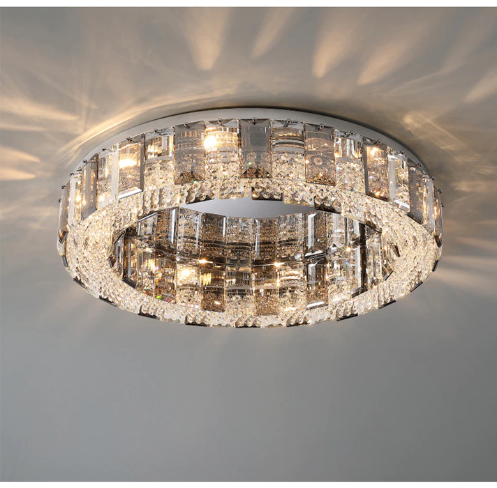 MIRODEMI® Loano | Modern Gorgeous Drum Ceiling Crystal Chandelier