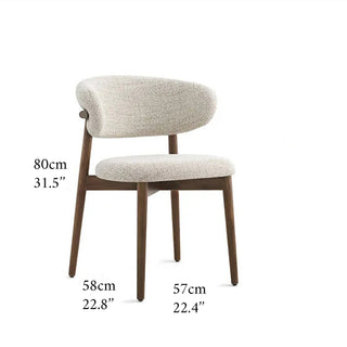 MIRODEMI® Casto | Elegant Solid Wood Dining Chair with Modern Nordic Aesthetic