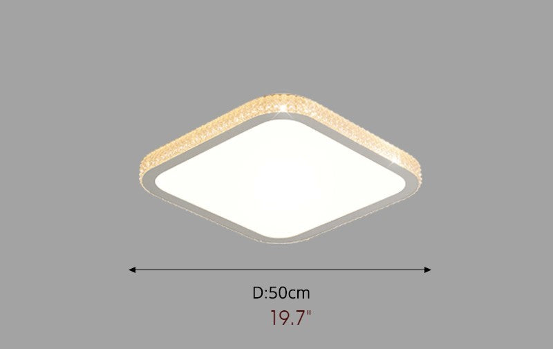 MIRODEMI® Square Crystal LED Ceiling Light For Bedroom, Living Room, Dining Room