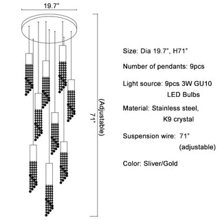 Monterosso | Hanging Crystal Light Fixture