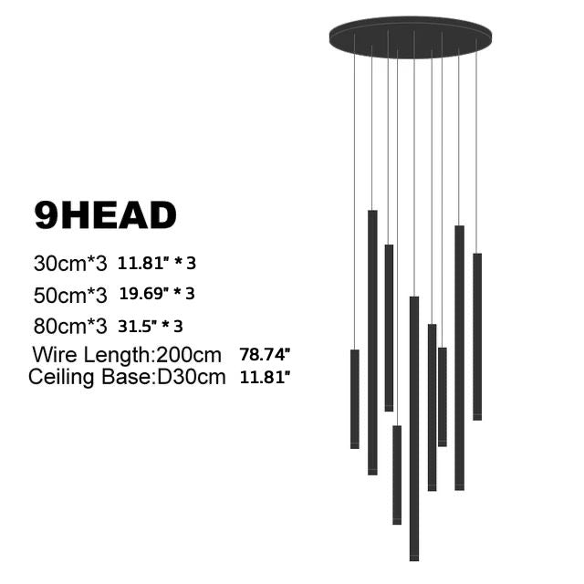 MIRODEMI® Minimalistic Simple Vertical Spiral Staircase Led Pendant Lamp