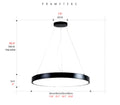 La Turbie | Black & White Thin Round Pendant Lamp