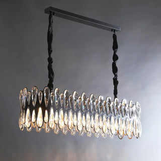 Zocca| Black Crystal Ceiling Chandelier for Dining Room