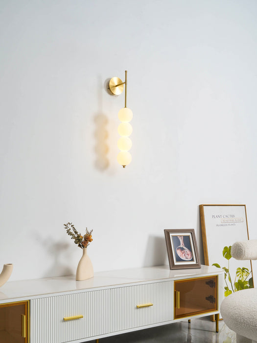 MIRODEMI® Modern Golden Wall Lamp with Light Spheres, Living Room, Bedroom
