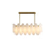 MIRODEMI Acquacanina Luxury Rectangle Gold Glass Modern Chandelier White Background 