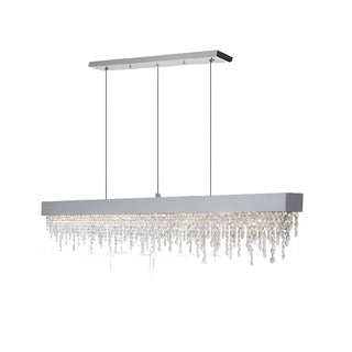 Acquapendente | Gold/Chrome/Black Modern Rectangle Chandelier for Dining Room