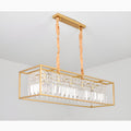 Agnosine | Rectangle Crystal Hanging LED Chandelier for Miracle Dining Room