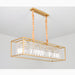 Agnosine | Rectangle Crystal Hanging LED Chandelier for Miracle Dining Room