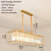 Agnosine | Rectangle Crystal Hanging LED Chandelier for Dining Room Sizes