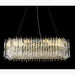 Agrigento | Modern Chrome Crystal LED Chandelier For Dining Room Black BG