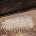 Agrigento | Modern Chrome Crystal LED Chandelier For Classy Dining Room