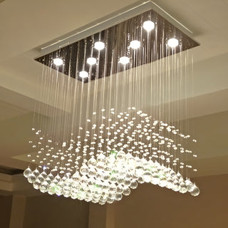 Luxury crystal|Chandelier for dining room|Elegant pendant|LED chandelier