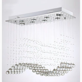 Silver crystal chandelier|Lighting for living room|Modern home decor|Elegant pendant