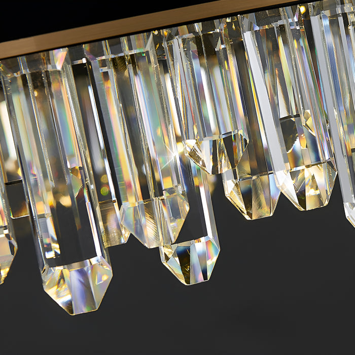 Agugliaro | Modern Oval LED Crystal Chandelier for Living Room