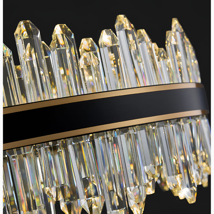 Agugliaro | Modern Oval LED Crystal Chandelier for Living Room