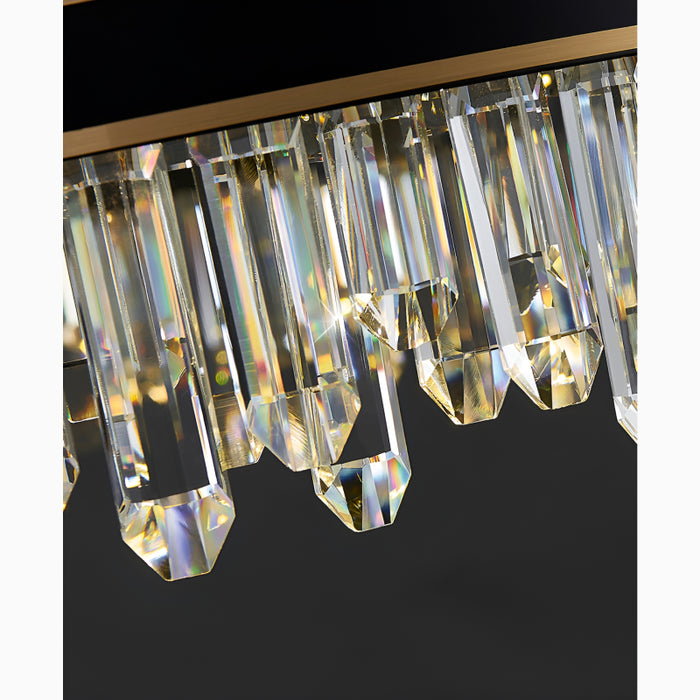 Agugliaro | Modern Oval LED Crystal Chandelier for Living Room