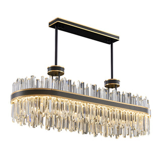 Ahrntal | Luxury Oval Crystal LED Chandelier for Elite Dining room