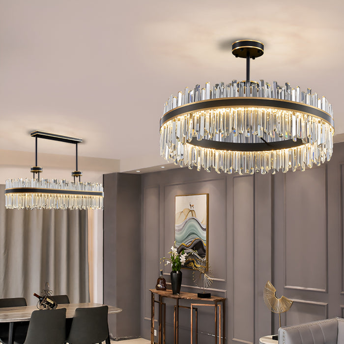 Ahrntal | Luxury Oval Crystal LED Chandelier for Home