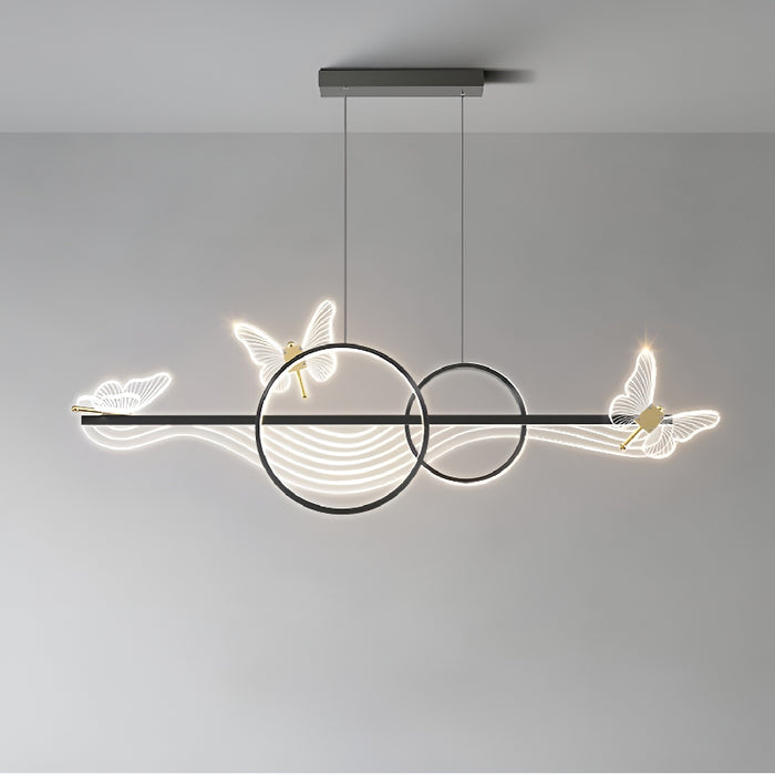 Aigle | Gold Butterfly Chandelier for Dining Room