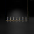 MIRODEMI® Albese con Cassano | Contemporary Brass LED Chandelier with Candle Detailing