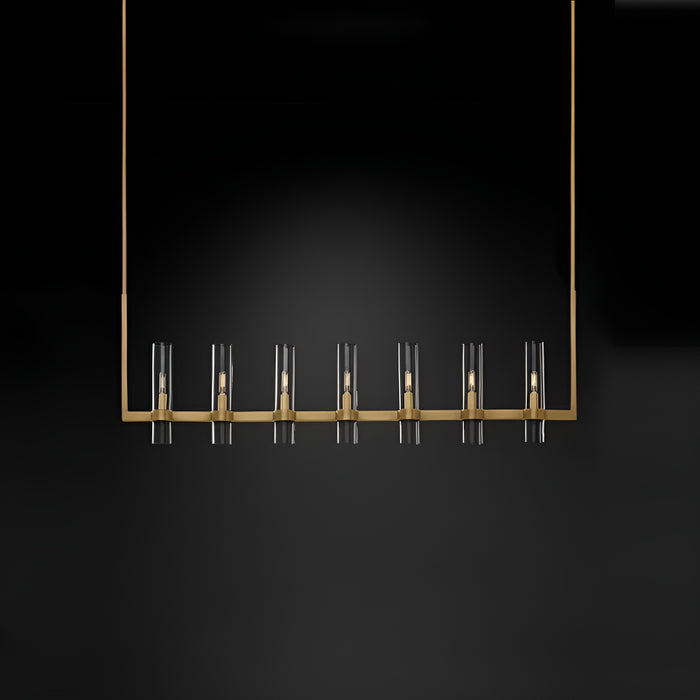 Albese con Cassano | Candle-Shaped Modern Luxury LED Brass Chandelier