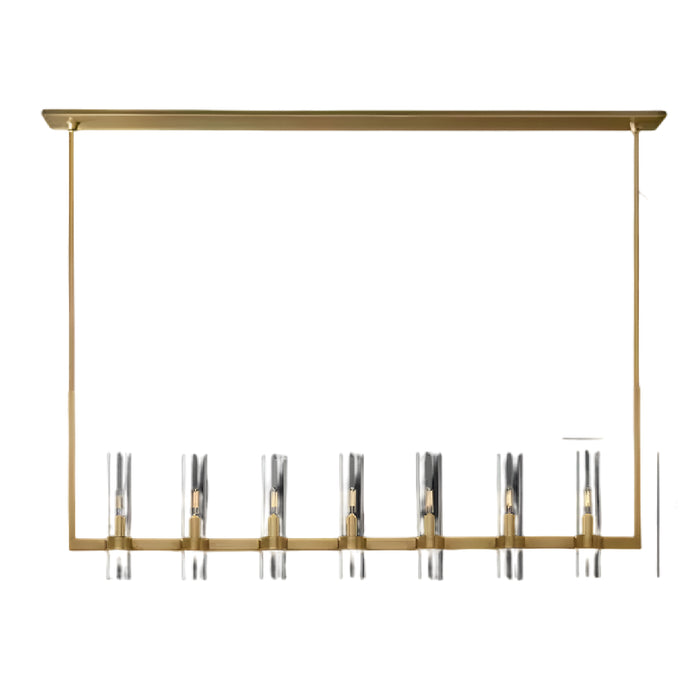 Albese con Cassano | Candle-Shaped Modern Luxury LED Brass Chandelier